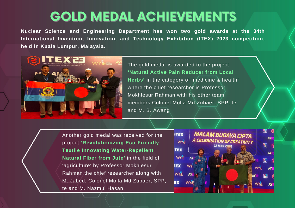 NSE DEPT WON TWO GOLD MEDAL AWARDS IN ITEX 2023